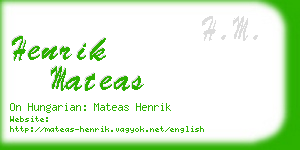 henrik mateas business card